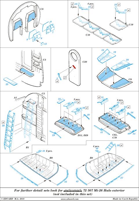 Eduard Ätzteile - Mi-26 Halo Interior