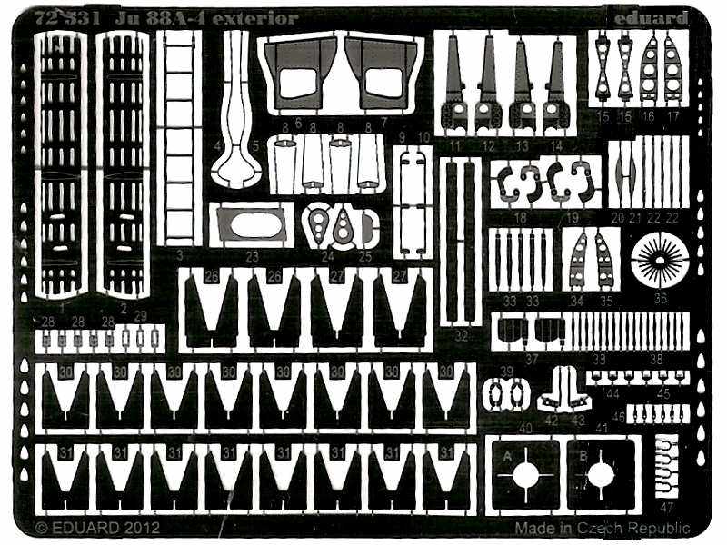 Eduard Ätzteile - Ju 88A-4 exterior