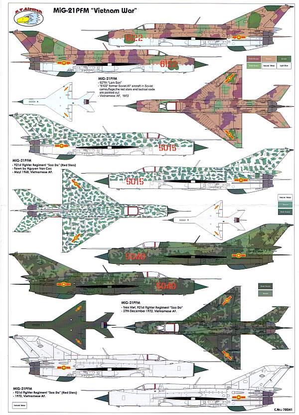 R.V. Aircraft - MiG-21PFM Vietnam War