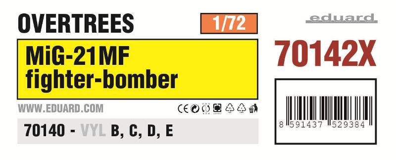 Eduard Bausätze - MiG-21MF fighter-bomber OVERTREES