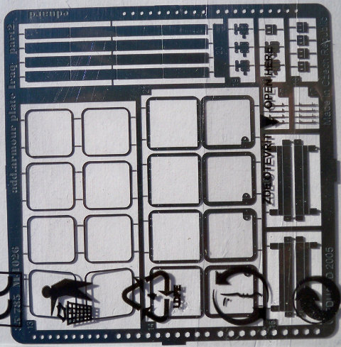 Eduard Ätzteile - M-1026 additional armour plate Iraq