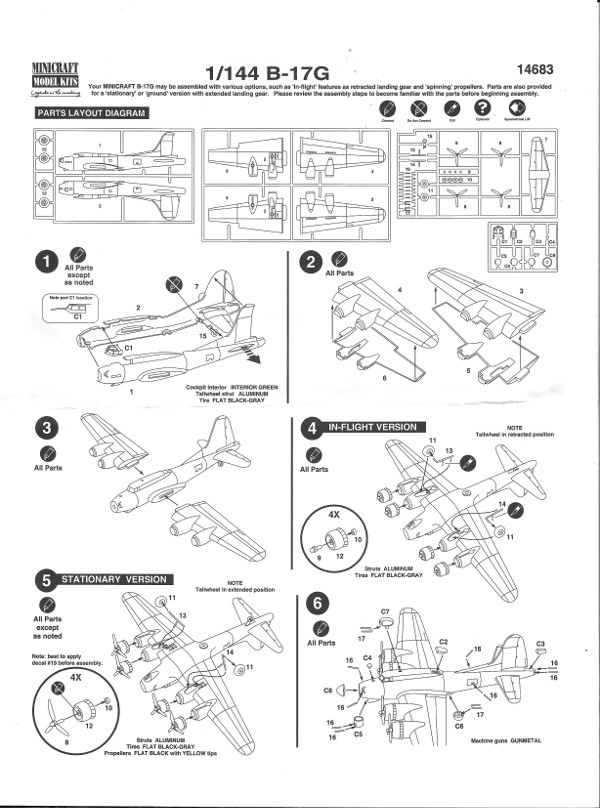 Minicraft Model Kits - B-17G Flying Fortress