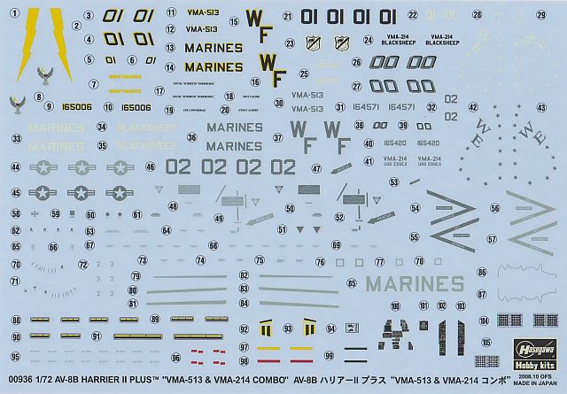 Hasegawa - AV-8B Harrier II Plus "VMA-513 + VMA-214 Combo"