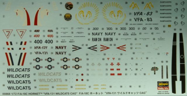 Hasegawa - F/A-18C Hornet 'VFA-131 Wildcats CAG'