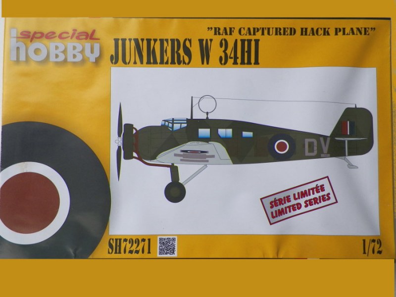 Special Hobby - Junkers W 34HI „RAF Captured Hack Plane“