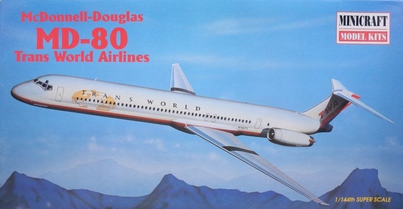 Minicraft Model Kits - McDonnell-Douglas MD-80 Trans World Airlines