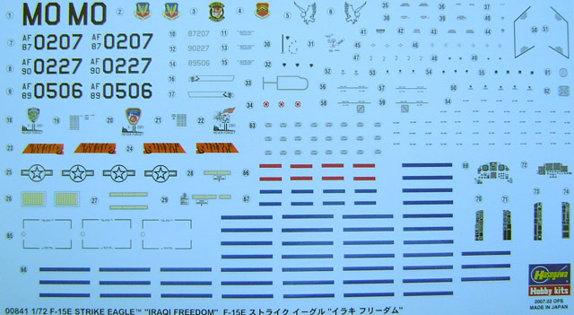 Sauber gedruckter Decalbogen