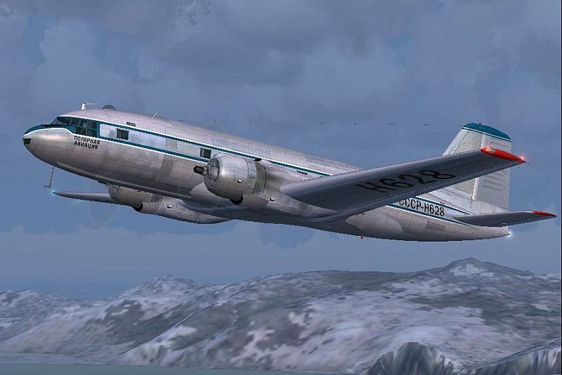 Il-14M der eigenständigen sowjetische Polarluftflotte - der Polarnaja Aviatzia