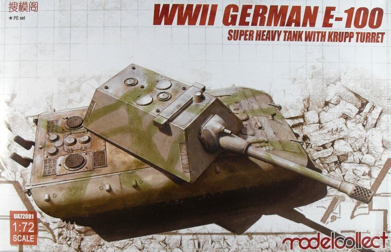 Modelcollect - WWII German E-100 Super Heavy Tank With Krupp Turret