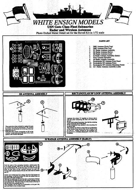 White Ensign Models - Radar Antennas for Gato Class