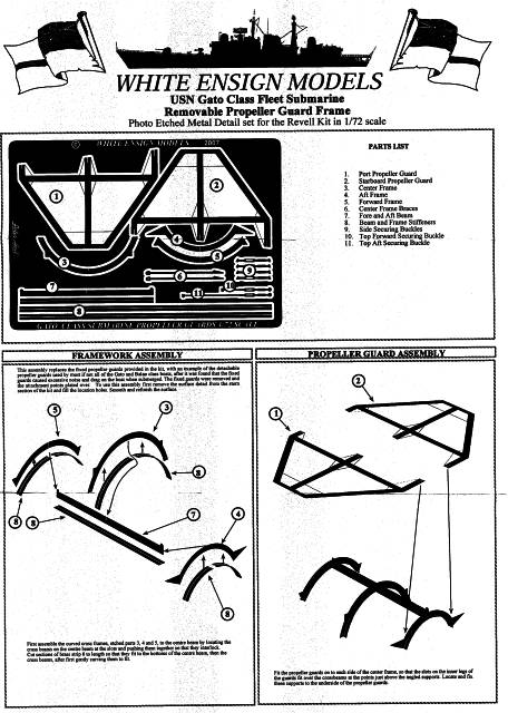 White Ensign Models - Gato-class submarine propeller guards