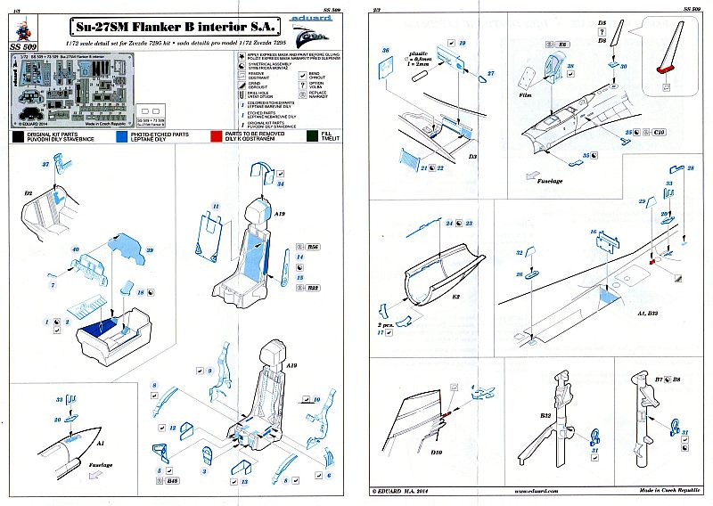 Eduard Ätzteile - Su-27SM Flanker B interior S.A. Zoom