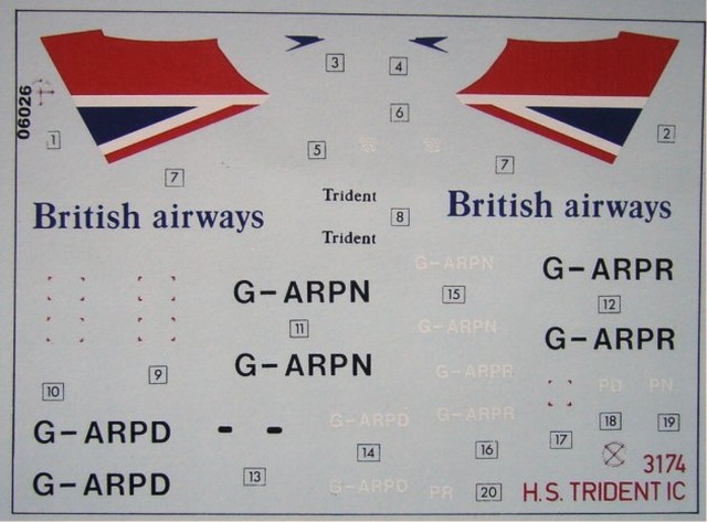 Airfix - Hawker Siddeley TRIDENT 1C