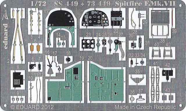 Eduard Ätzteile - Spitfire F.Mk.VII