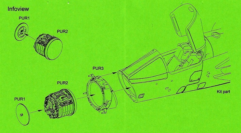 CMK - Mirage F.1C Cyrano Radar with uncovered scanner dish