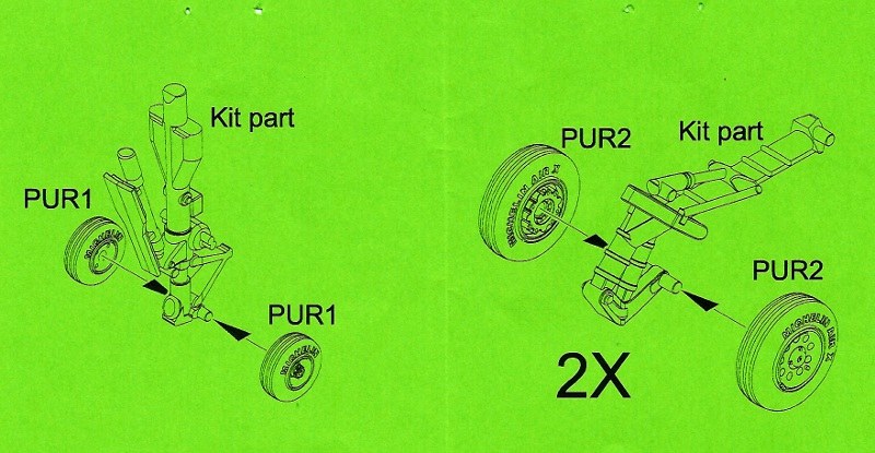 CMK - Mirage F.1 Wheels Set