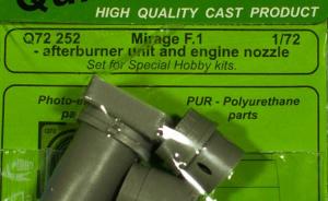 Bausatz: Mirage F.1 Afterburner unit and engine nozzle