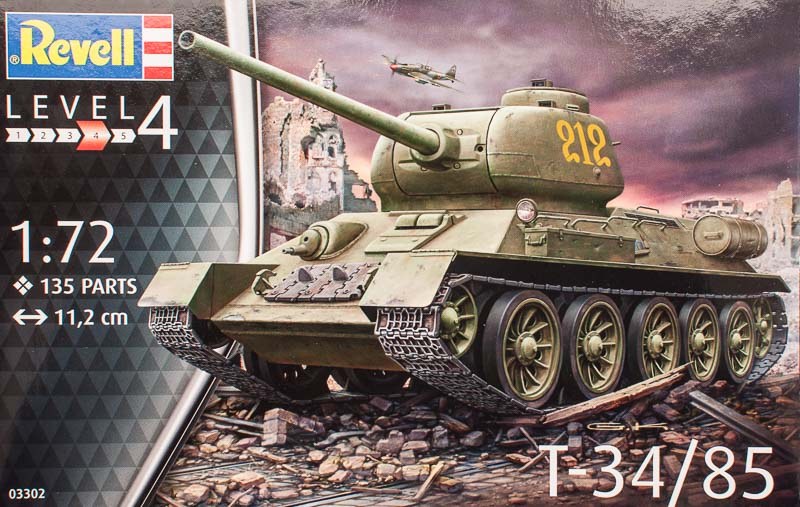 Revell 03319 Russischer Kampfpanzer T34/85 Plastik Modellbausatz 1:35 NEU 