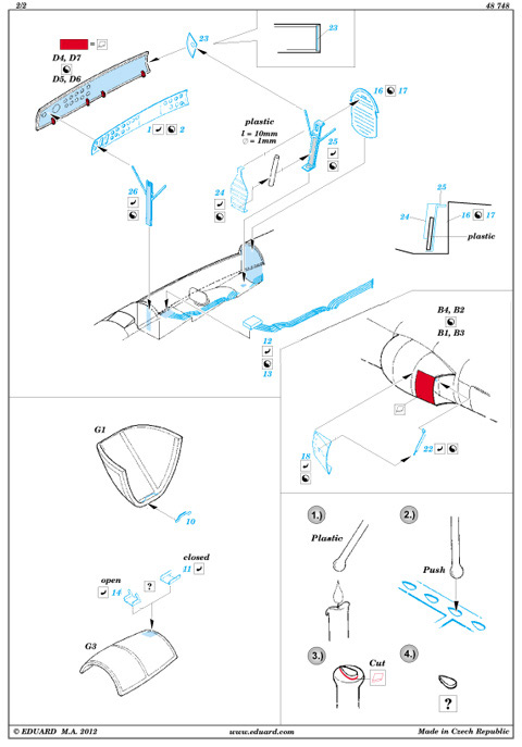 Eduard Ätzteile - P-38 upgrate Set