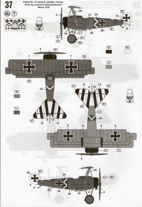 Bemalung 2 Leutnant Ludwig Beckmann, Jasta 6