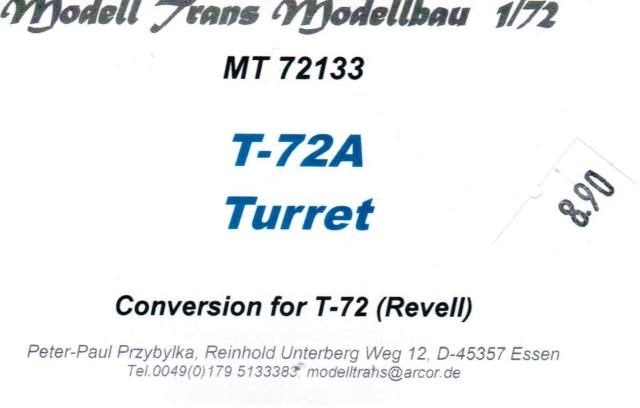 Modelltrans - T-72A Turret