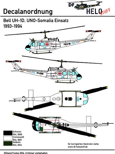 DF Helo Stuff - Bell UH-1D UNO Somalia Einsatz