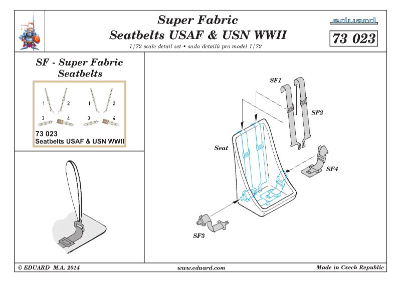 Eduard Ätzteile - Seatbelts USAAF & USN WWII Super Fabric