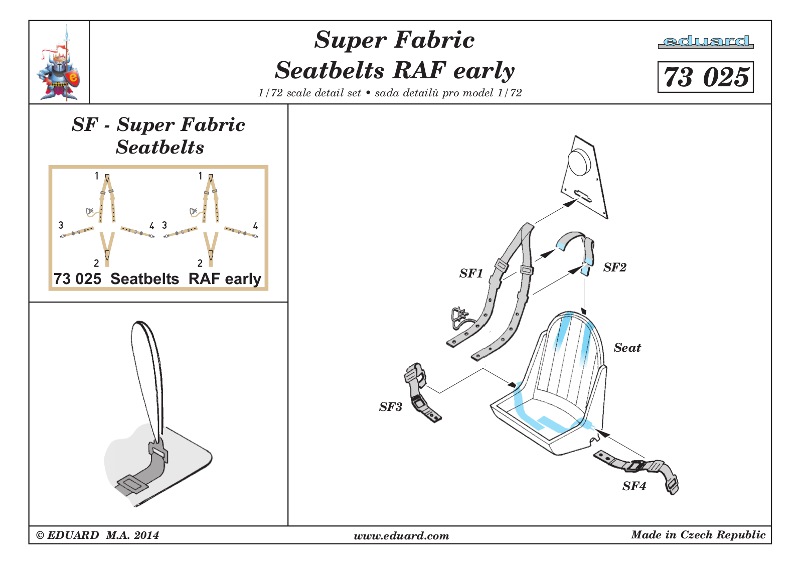 Eduard Ätzteile - Seatbelts RAF Early Super Fabric