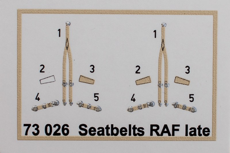 Eduard Ätzteile - Seatbelts RAF Late Super Fabric