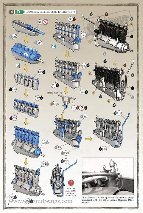 Motormontage mit Referenz-Foto