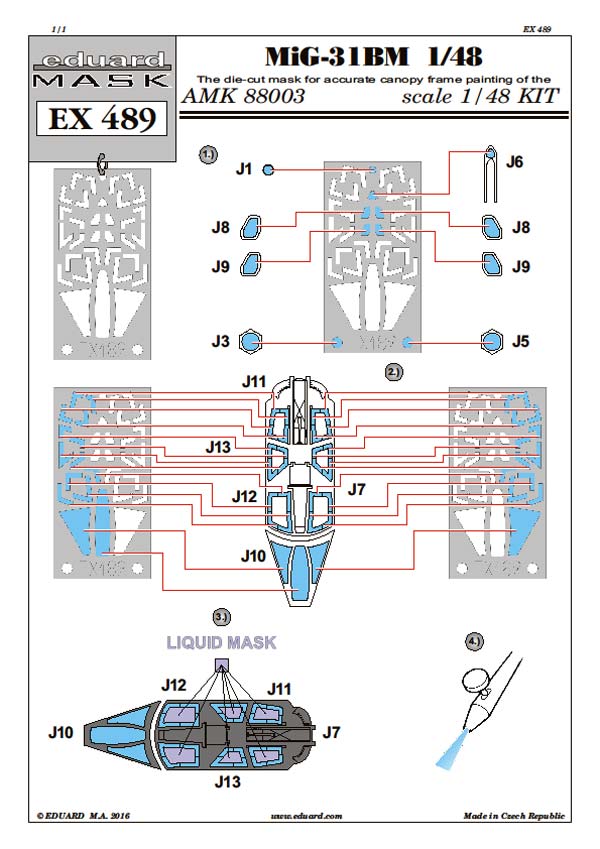 Eduard Mask - MiG-31 BM/BSM mask