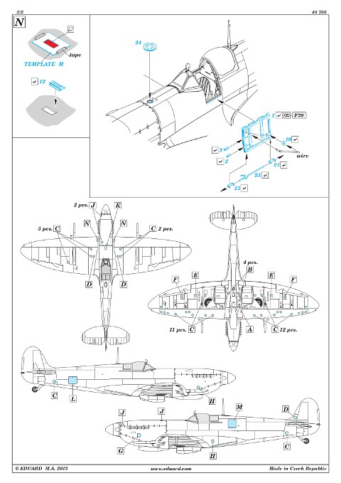 Eduard Ätzteile - Spitfire Mk.IX surface panels