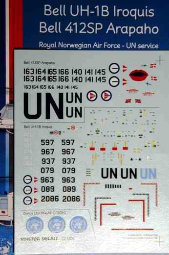 Vingtor Decals - Bell UH-1B Iroquis / Bell 412SOP Arapaho