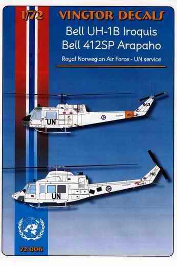 Vingtor Decals - Bell UH-1B Iroquis / Bell 412SOP Arapaho