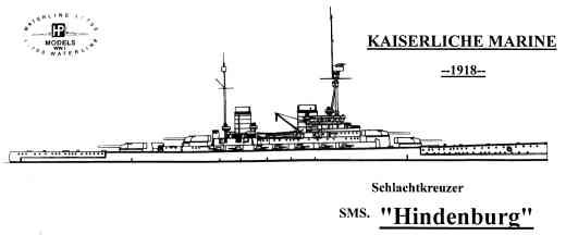 HP-Models - Schlachtkreuzer Hindenburg der kaiserlichen Marine