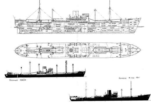 NNT Modell+Buch - Hilfs-Kreuzer Kormoran der deutschen Kriegsmarine