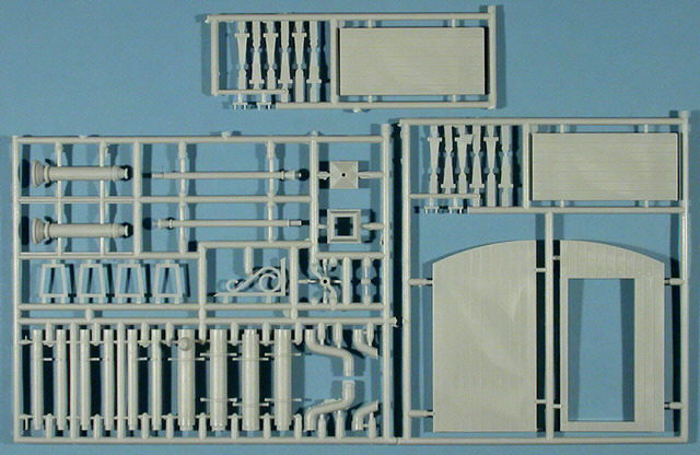 Garageneinfahrt und Teile der Straßenlaterne