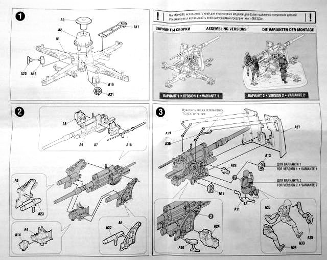 Zvezda - German Heavy Anti-Aircraft GunFlak 36/37