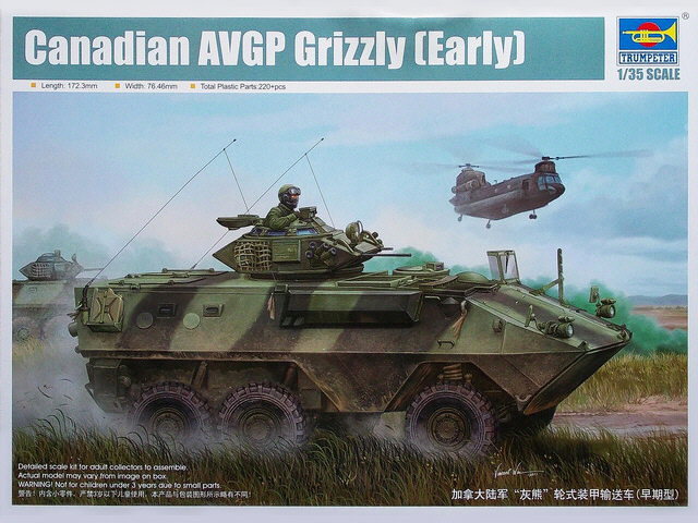 Bausatz-Cover des Canadian AVGP Grizzly von Trumpeter