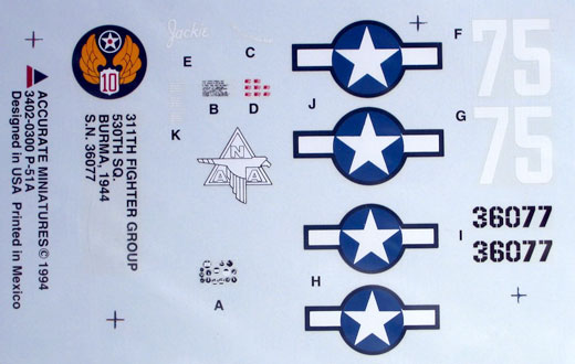 Accurate Miniatures - North American P-51A Mustang