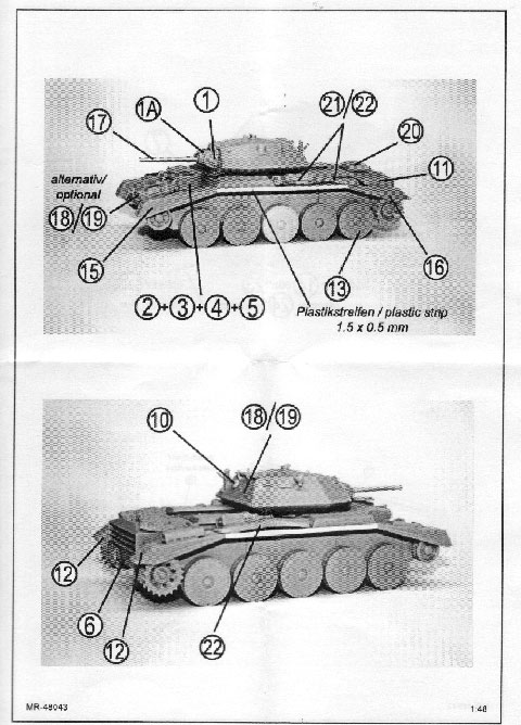 MR Models - Rüstsatz Crusader Mk.I frühe Produktion