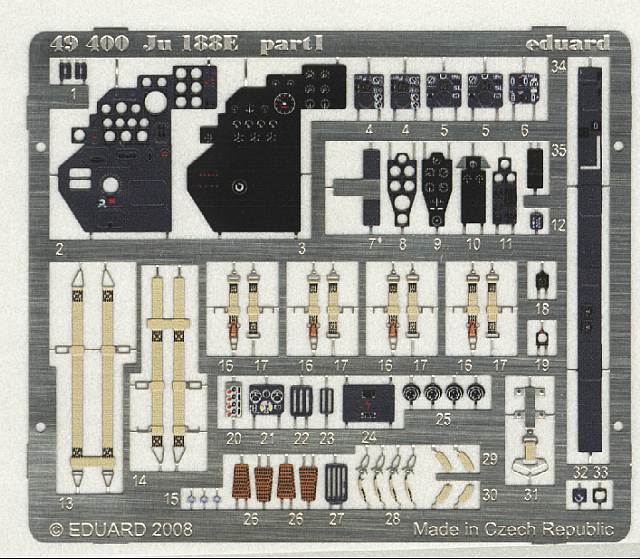 Eduard Ätzteile - Ju 188E self adhesive