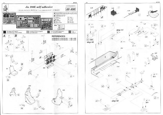 Eduard Ätzteile - Ju 188E self adhesive