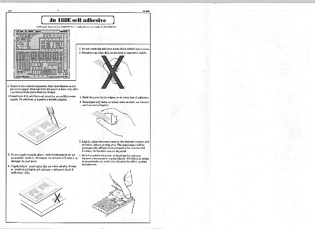 Eduard Ätzteile - Ju 188E self adhesive