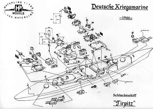 HP-Models - Schlachtschiff Tirpitz 1944