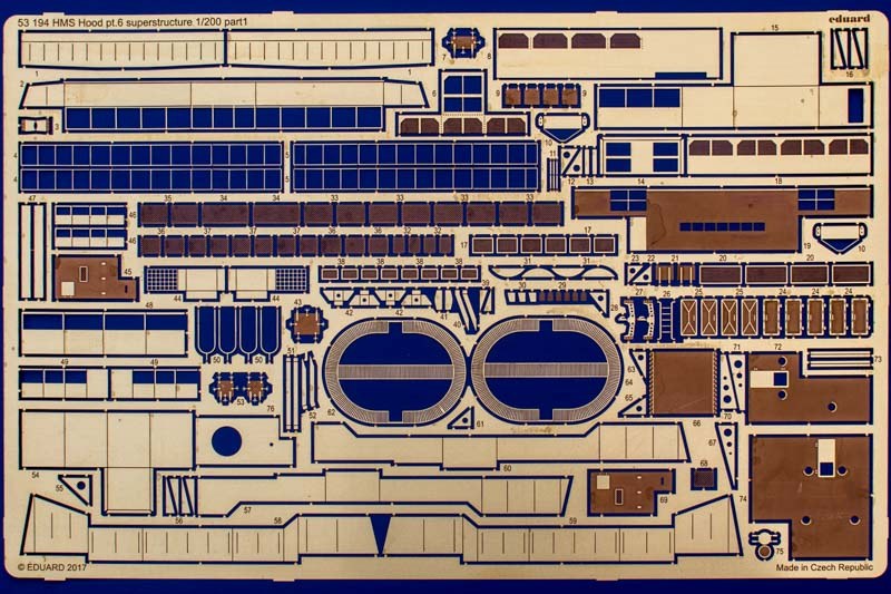 Eduard Ätzteile - HMS Hood pt. 6 superstructure