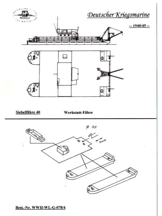 HP-Models - Siebelfähre 40 - 6 unterschiedliche Modelle