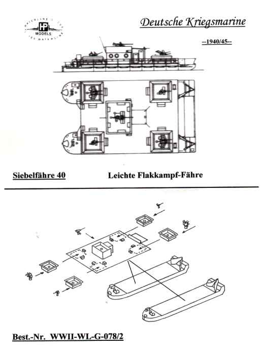 HP-Models - Siebelfähre 40 - 6 unterschiedliche Modelle