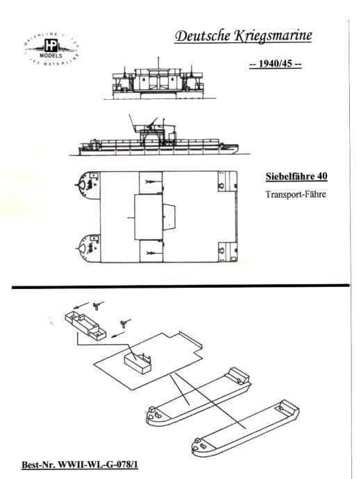 HP-Models - Siebelfähre 40 - 6 unterschiedliche Modelle