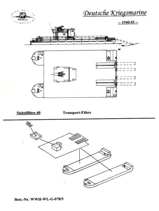 HP-Models - Siebelfähre 40 - 6 unterschiedliche Modelle
